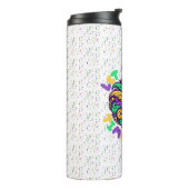 Mardi Gras Laat de goede tijden rollen Thermosbeker (Gedraaid links)