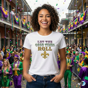 Mardi Gras Laat De Goede Tijden Rollen Vintage Fle Tri-Blend Shirt