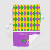 Mardi Gras. Laat de Good Times Roll Golf Towel Golfhanddoek (Insitu)