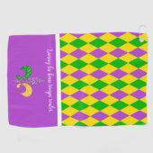 Mardi Gras. Laat de Good Times Roll Golf Towel Golfhanddoek (Horizontaal)