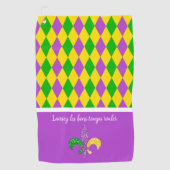 Mardi Gras. Laat de Good Times Roll Golf Towel Golfhanddoek (Voorkant)