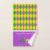 Mardi Gras. Laat de Good Times Roll Hand Towel Handdoek (Handdoek)