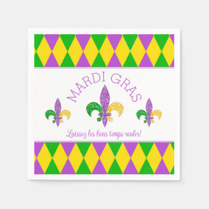 Mardi Gras. Laat de Good Times Roll paper inapkin Servet