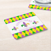 Mardi Gras. Laat de Good Times Roll paper onderzet Kartonnen Onderzetters (Schuin)