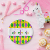 Mardi Gras. Laat de Good Times Roll papieren borde Papieren Bordje (Feest)