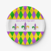 Mardi Gras. Laat de Good Times Roll papieren borde Papieren Bordje (Voorkant)