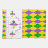 Mardi Gras. Laat de keukenhanddoek voor de Good Ti (Horizontaal)