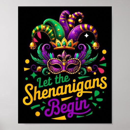 Mardi Gras laat de Shenanigans beginnen met Mannen Poster (Voorkant)