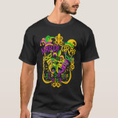 Mardi Gras laat dit 2023 Jester Pet Masker apparaa T-shirt (Voorkant)