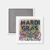 Mardi Gras Lady Magnet - (Voorkant / Achterkant)