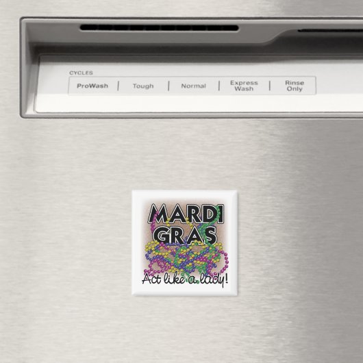 Mardi Gras Lady Magnet - (Insitu (Vaatwasser))