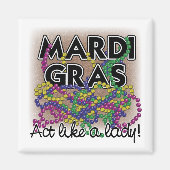 Mardi Gras Lady Magnet - (Voorkant)