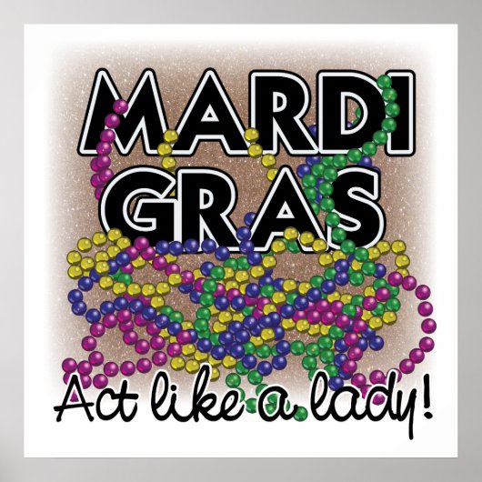 Mardi Gras Lady Poster (Voorkant)