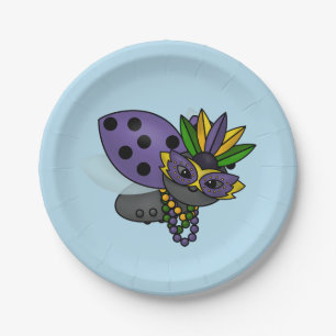 Mardi Gras Ladybug Papieren Bordje