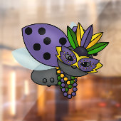 Mardi Gras Ladybug Raamsticker (Vel 2)