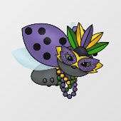 Mardi Gras Ladybug Raamsticker (Vel)