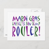 Mardi Gras - Laissez Le Bon Temp Rouler! Briefkaart (Voorkant / Achterkant)