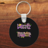 Mardi Gras Laissez Les Bon Temps Rouler Beads Fleu Sleutelhanger (Voorkant)
