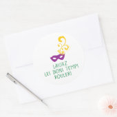 Mardi Gras Laissez Les Bon Temps Rouler, Masker Ronde Sticker (Envelop)