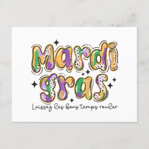 Mardi Gras Laissez Les Bons Temps Rouler Aankondigingskaart