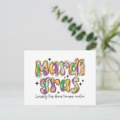 Mardi Gras Laissez Les Bons Temps Rouler Aankondigingskaart (Staand voorkant)