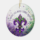 Mardi Gras Laissez Les Bons Temps Rouler Fleur Keramisch Ornament (Links)