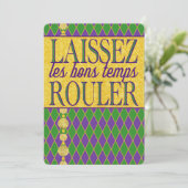 Mardi Gras | Laissez Les Bons Temps Rouler Kaart (Staand voorkant)