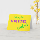 Mardi Gras Laissez Les Bons Temps Rouler Kaart (Gele Bloem)