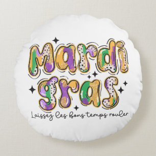 Mardi Gras Laissez Les Bons Temps Rouler Rond Kussen