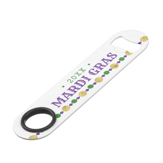 Mardi Gras | Laissez Les Bons Temps Rouler Speed Flessenopener (Voorkant Gekanteld)