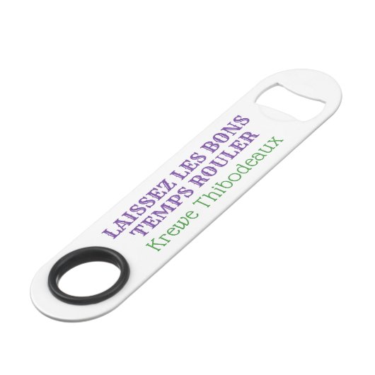 Mardi Gras | Laissez Les Bons Temps Rouler Speed Flessenopener (Achterkant Gekanteld)