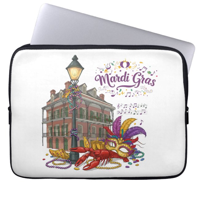 Mardi Gras Laptop Sleeve (Voorkant)