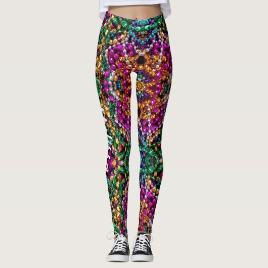 Mardi Gras Leggings Beads Naam (Voorkant)