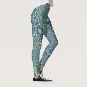 Mardi Gras Leggings Gold Black Paars Green (Rechts)