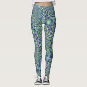 Mardi Gras Leggings Gold Black Paars Green (Voorkant)