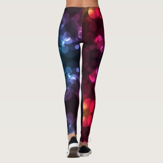 Mardi Gras Leggings Gold Black Paars Green (Achterkant)