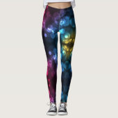 Mardi Gras Leggings Gold Black Paars Green (Voorkant)