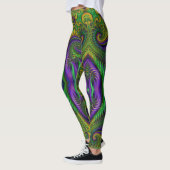 Mardi Gras Leggings Gold Black Paars Green Name (Links)