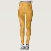 Mardi Gras Leggings, Golden Damask Pattern Leggings (Voorkant)