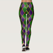 Mardi Gras Leggings, Mardi Gras Argyle Jester Leggings (Achterkant)
