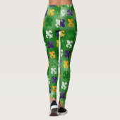 Mardi Gras Leggings, Mardi Gras Fleur de Lis Leggings (Achterkant)
