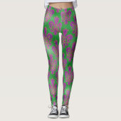 Mardi Gras Leggings, Mardi Gras Fleur de Lis Leggings (Voorkant)