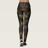 Mardi Gras Leggings, Mardi Gras Mask Pattern Leggings (Achterkant)
