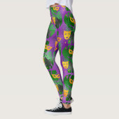 Mardi Gras Leggings, Mardi Gras Maskers en Bladere Leggings (Links)