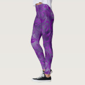 Mardi Gras Leggings, Mardi Gras Paarse Floral Leggings (Links)