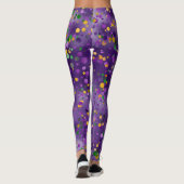 Mardi Gras Leggings, Mardi Gras Polka Dots Leggings (Achterkant)