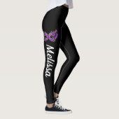 Mardi Gras Leggings Paarse maskernaam (Rechts)