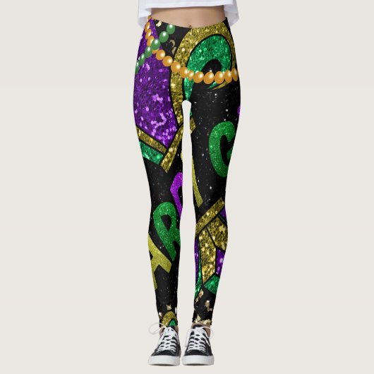 Mardi Gras Leggings voor vrouwen (Voorkant)