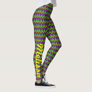 Mardi Gras Leggings Yoga Aangepaste naam