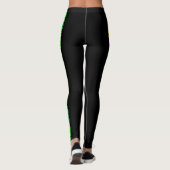 Mardi Gras Leggings Zwart Paarse Groen Gouden STER (Achterkant)